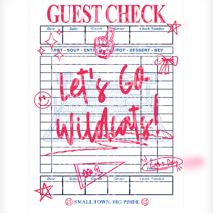 Wildcats Guestcheck – DTF Transfer