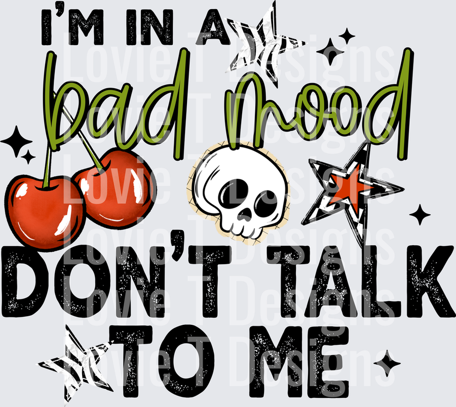 In a bad mood black