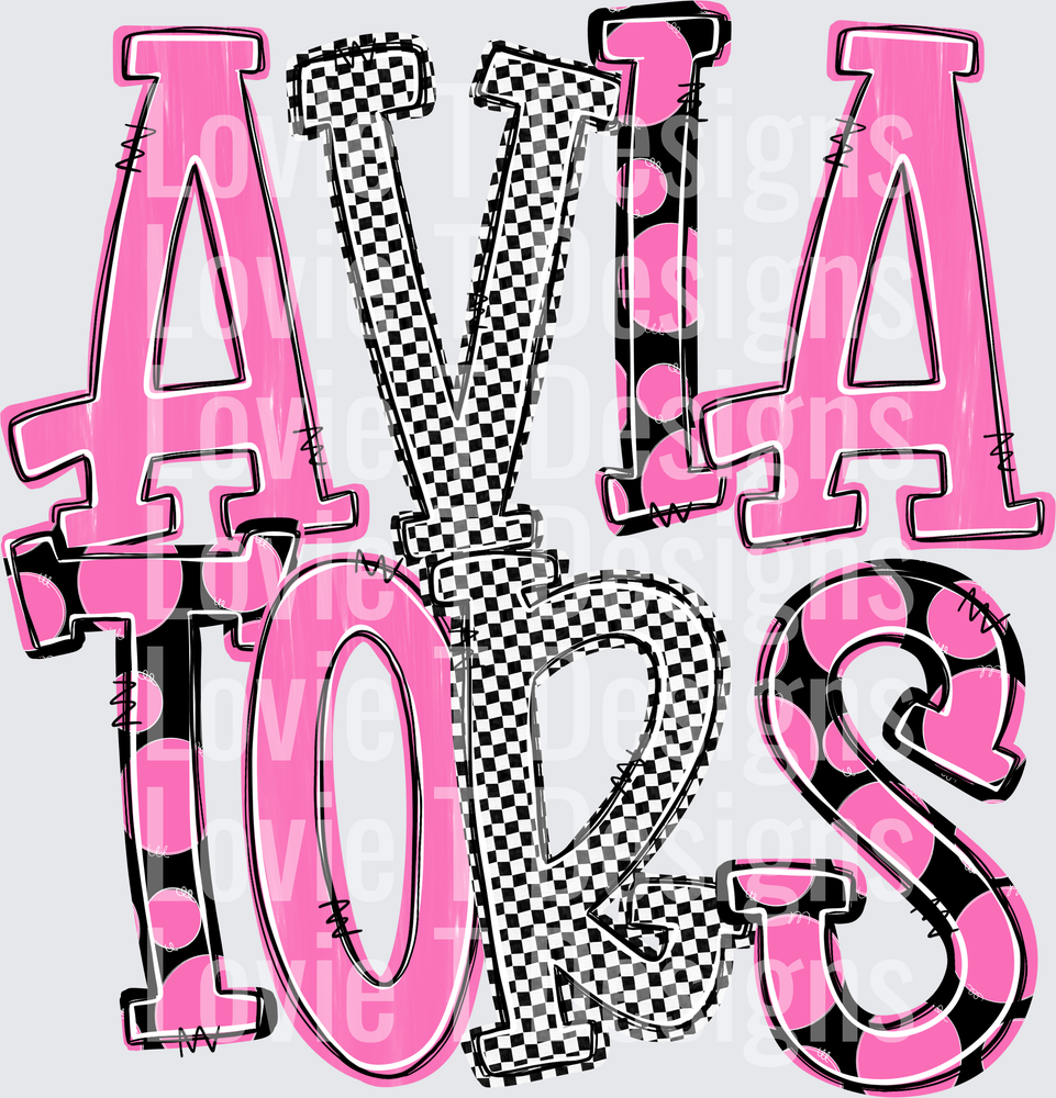 AVIATORS PINK AND BLACK DOT
