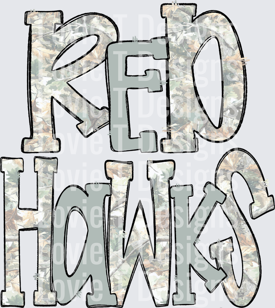 DOT DOT CHECK CAMO RED HAWKS