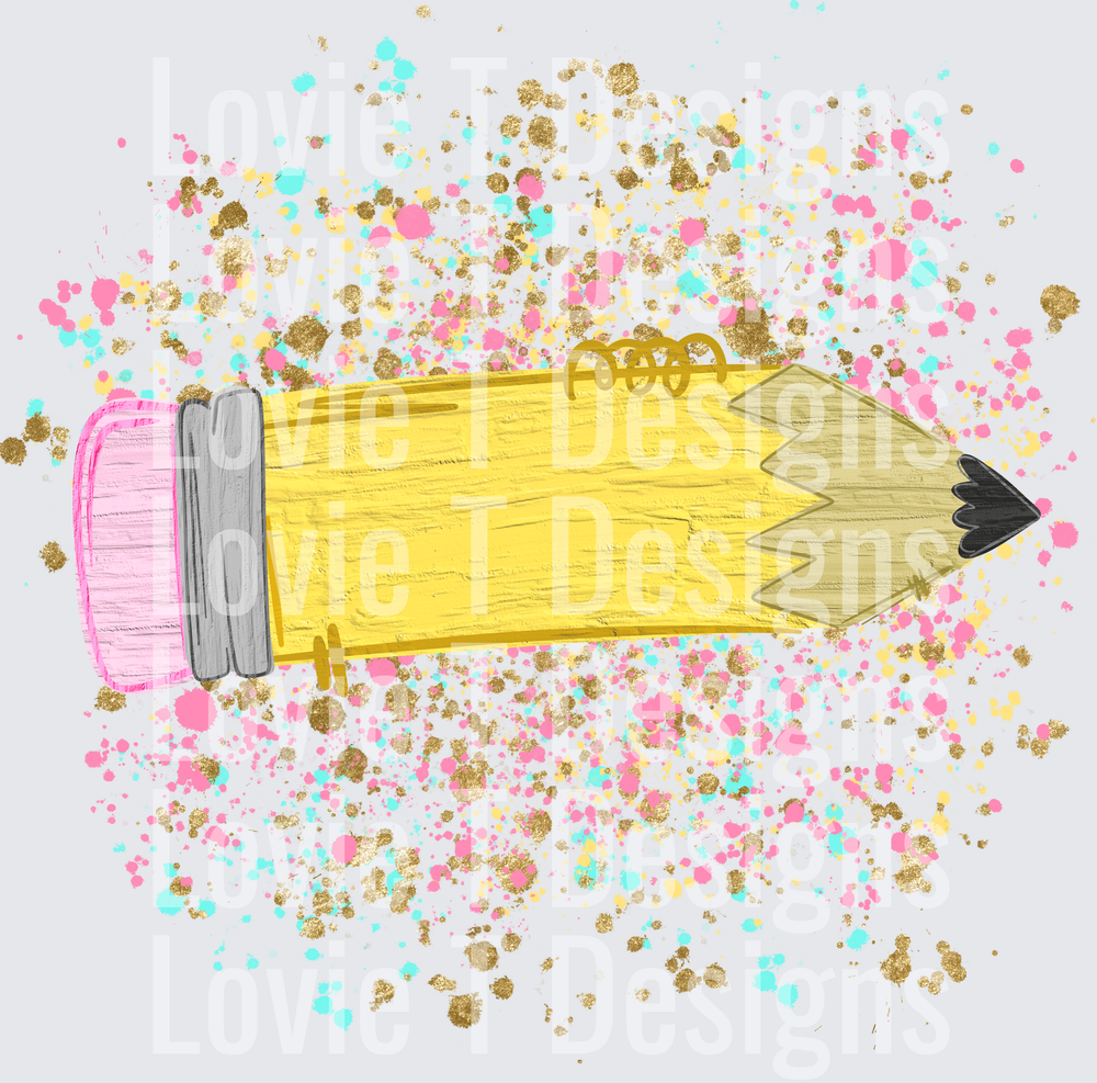pencil splatter