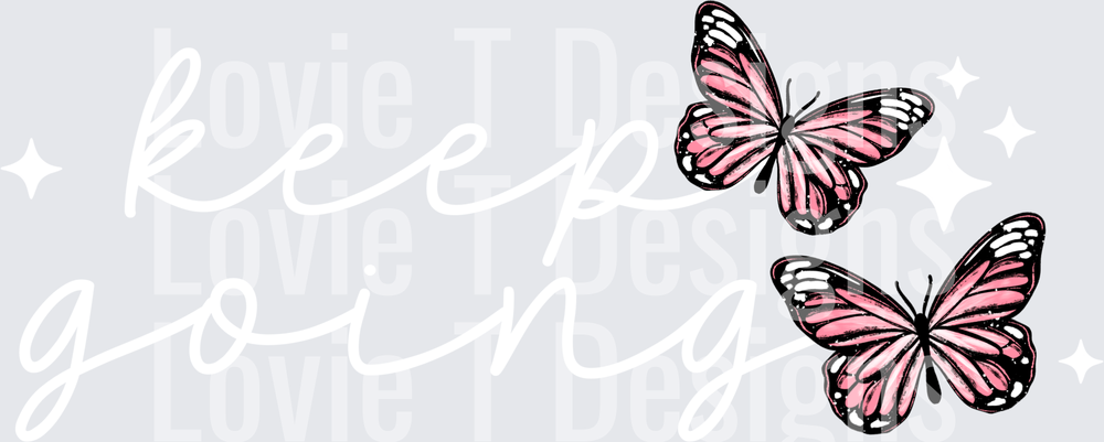 keep going butterfly white