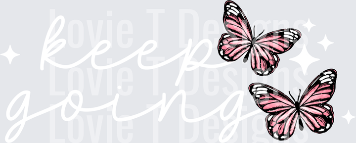 keep going butterfly white