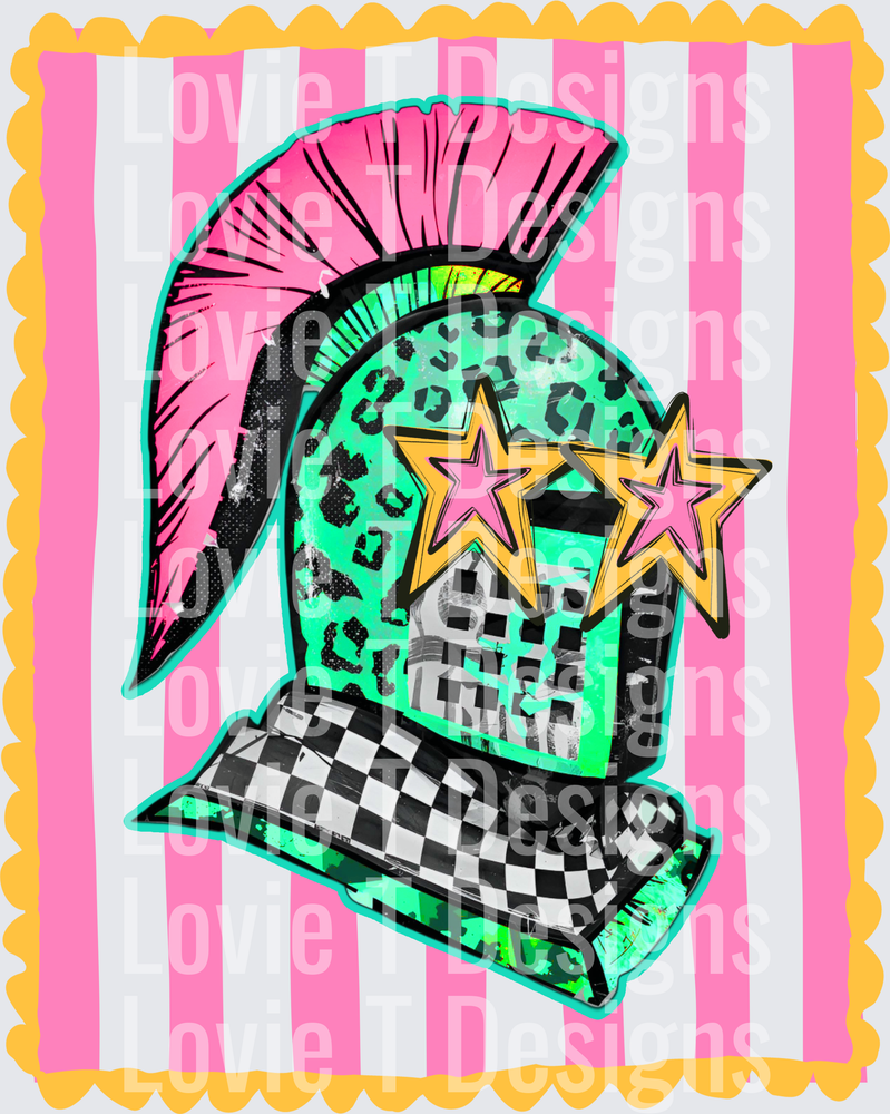 PREPPY MASCOT STRIPES KNIGHTS mascot DTF transfer design