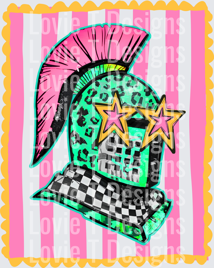 PREPPY MASCOT STRIPES KNIGHTS mascot DTF transfer design
