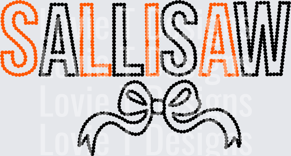 SALLISAW ROSETTE ORANGE AND BLACK