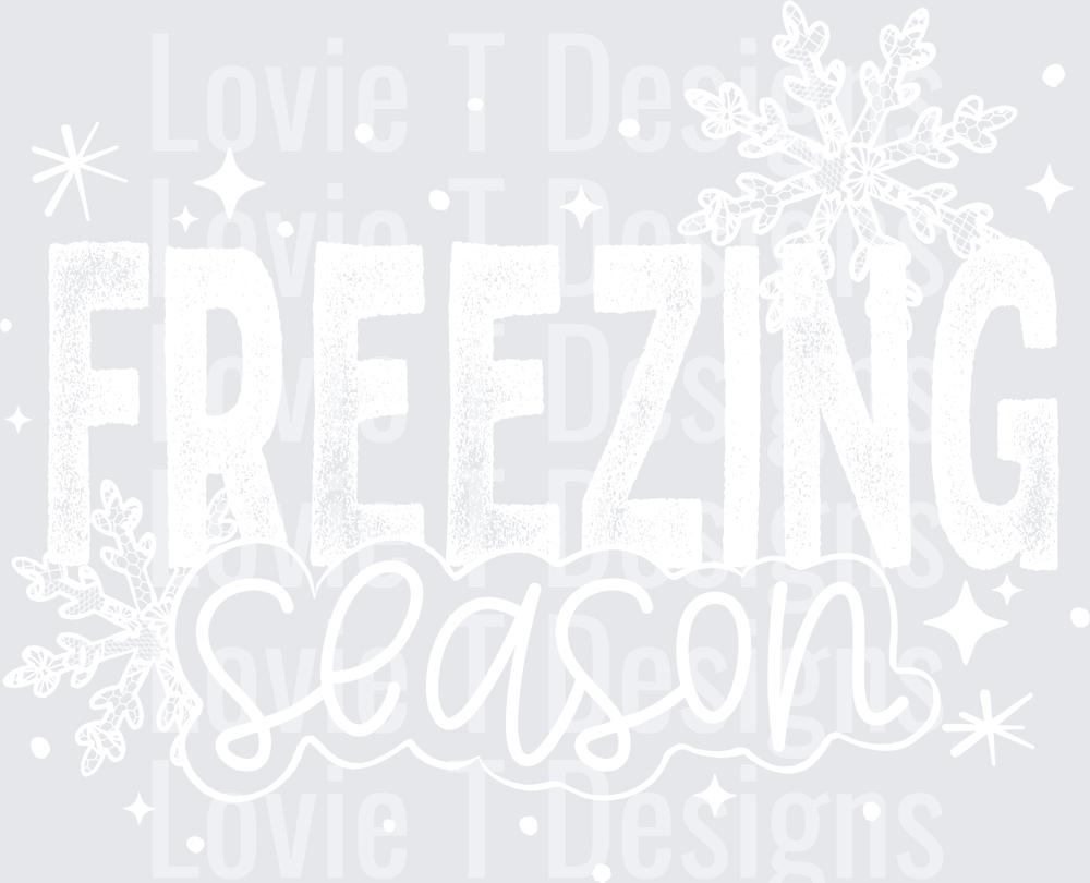 Freezing Season Lace (White) DTF transfer design