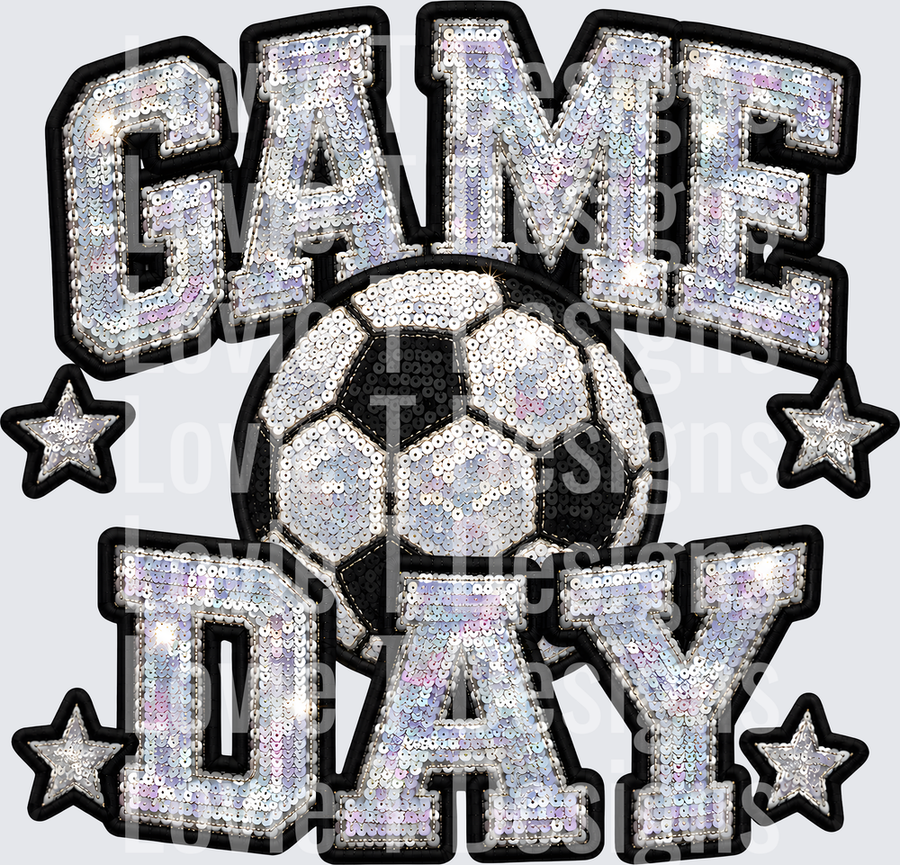 GAME DAY SOCCER FAUX SEQUIN
