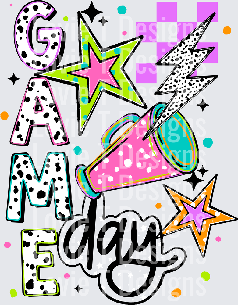 GAME DAY CHEER Cheer DTF transfer design