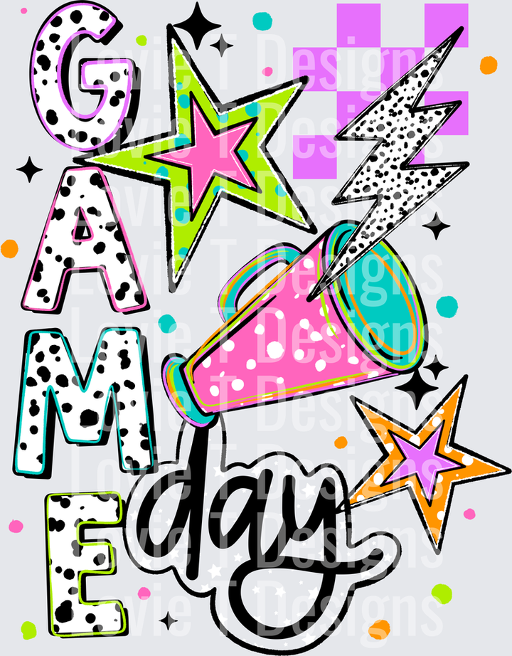 GAME DAY CHEER Cheer DTF transfer design