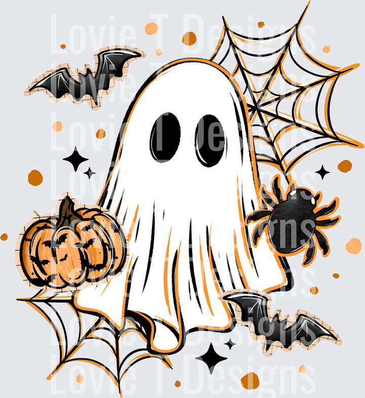 GHOSTIE Halloween DTF transfer design