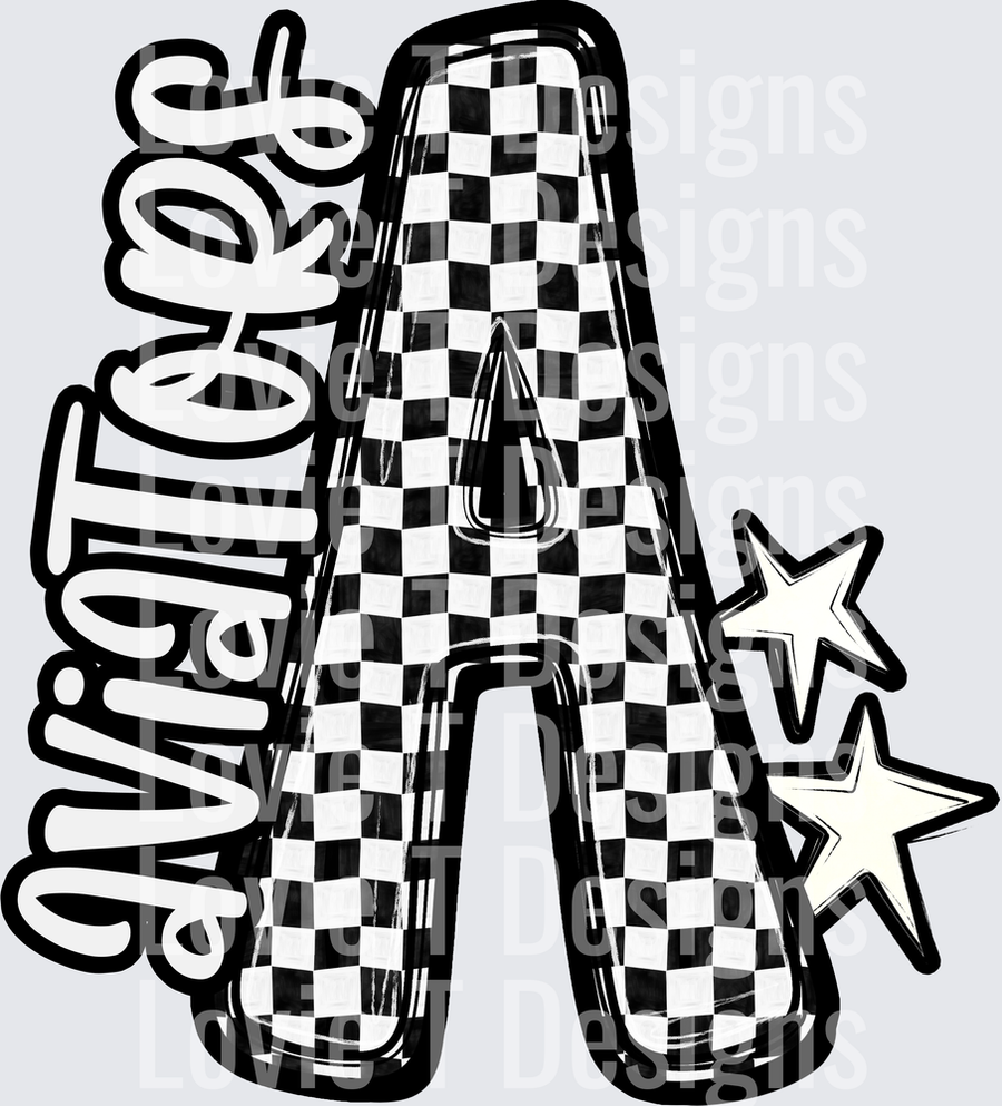 AVIATORS WHITE CHECKERS