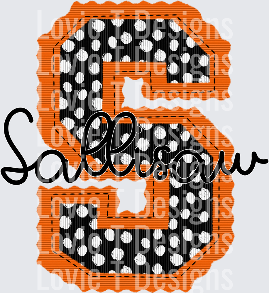 SALLISAW ORANGE BASE AND BLACK DOT TOP
