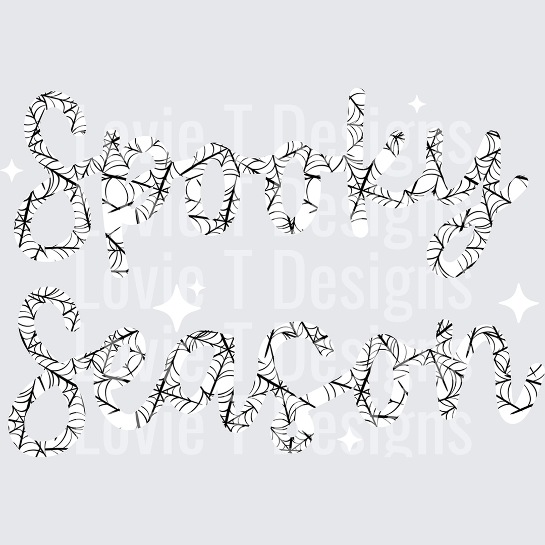 Spooky Season Web White – DTF Transfer