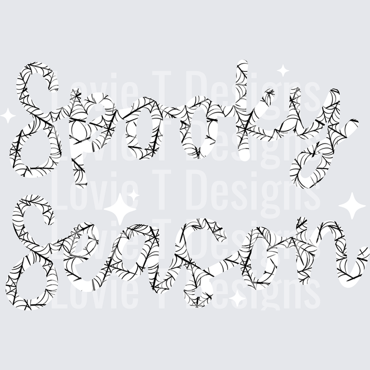 Spooky Season Web White – DTF Transfer