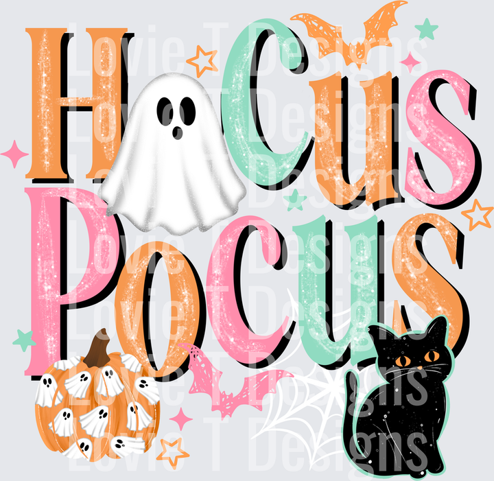 Hocus Pocus Halloween DTF transfer design