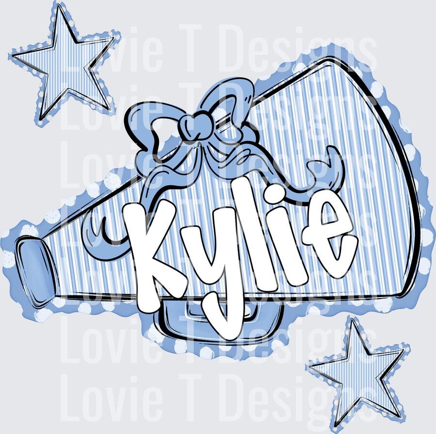 KYLIE COLUMBIA MEGAPHONE AND STARS