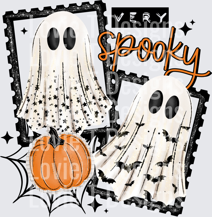 VERY SPOOKY GHOSTS halloween DTF transfer design
