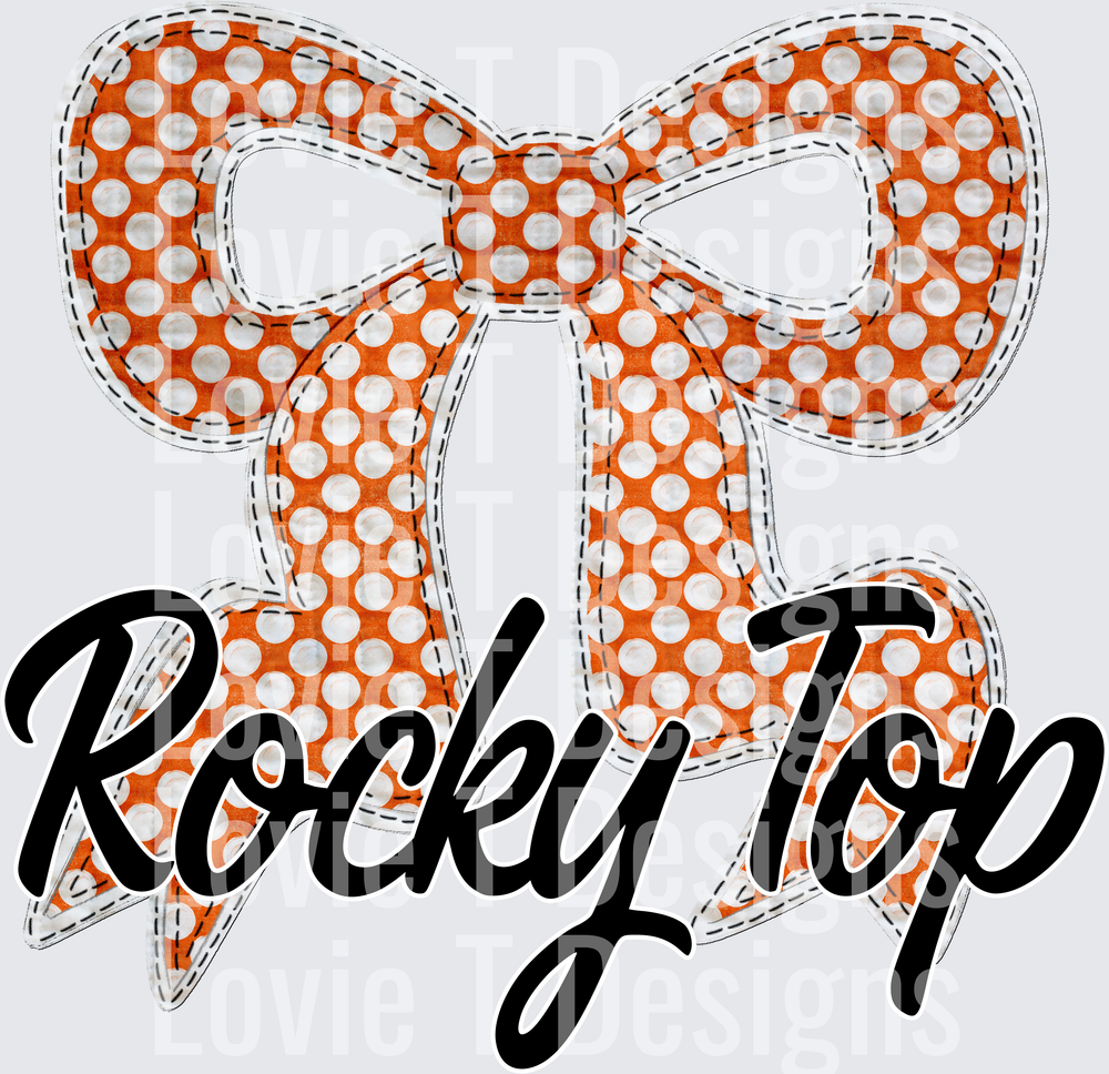 QUILTED BOW ORANGE ROCKY TOP