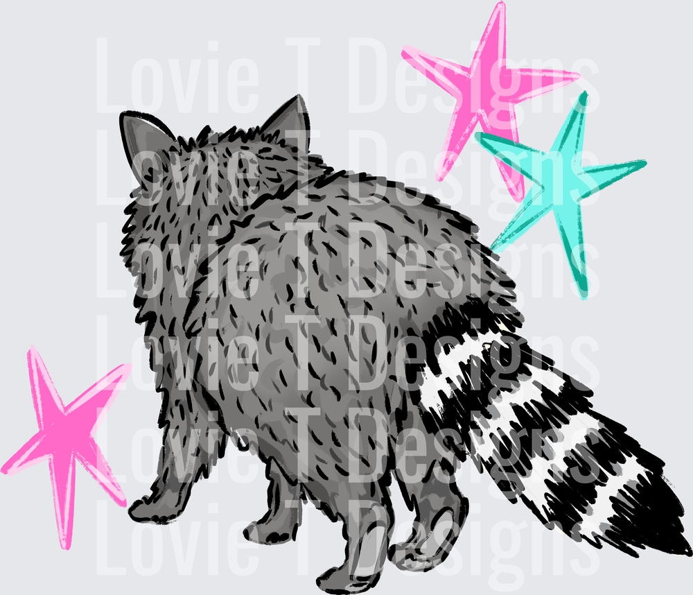 BACK OF SEE YA SOON RACOON