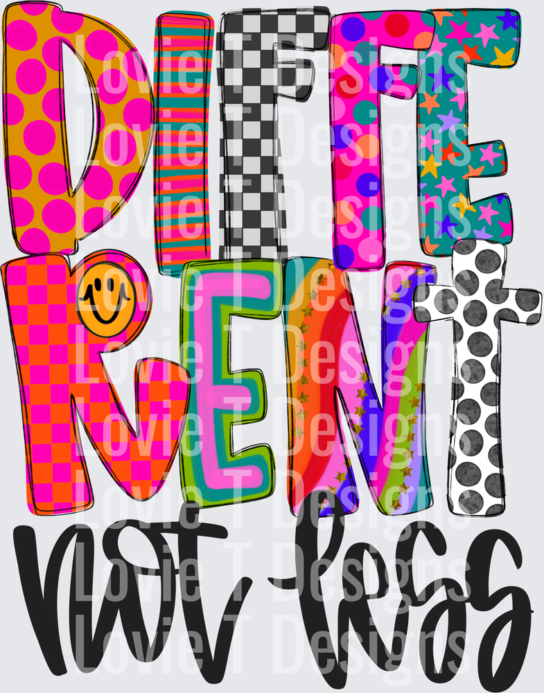 Different Not Less Pink DTF transfer design