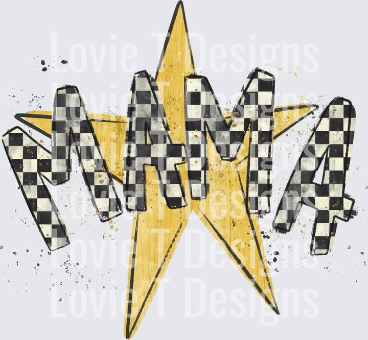 Mama Checker Star Mama DTF transfer design