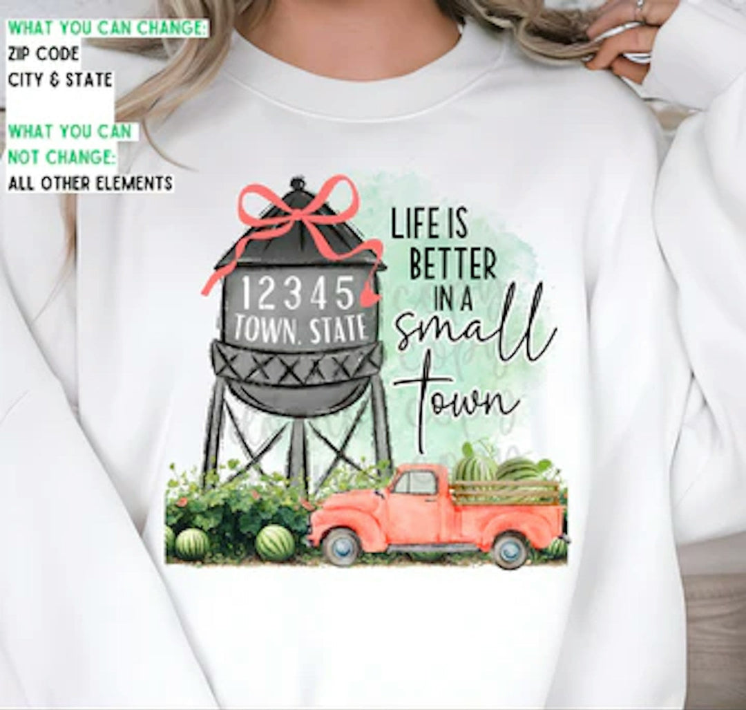 Small Town Watermelon customizable DTF transfer
